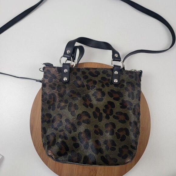 Maurizio Taiuti Leather/Pony Hair Crossbody - Picture 1 of 15